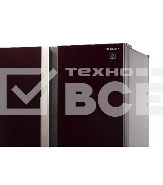 Холодильник Sharp SJ-GX98PRD темно-бордовый трёхкамерный Side by Side 394/211 л морозилка снизу