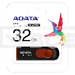 Флеш диск ADATA Flash Drive 32Gb С008 AC008-32G-RKD {USB2.0, Black-Red}, фото4
