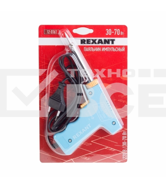 Паяльник-пистолет импульсный Rexant, 30 Вт / 70 Вт, 230 В, серия 