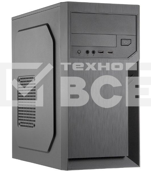 Компьютерный корпус Foxline FL-702, mATX, 1x5.25EXT, 1x3.5EXT, 2x3.5INT, 2xUSB3.0, HDA, w/o FAN, w/450W ATX PSU, w/1.2m EU pwr cord