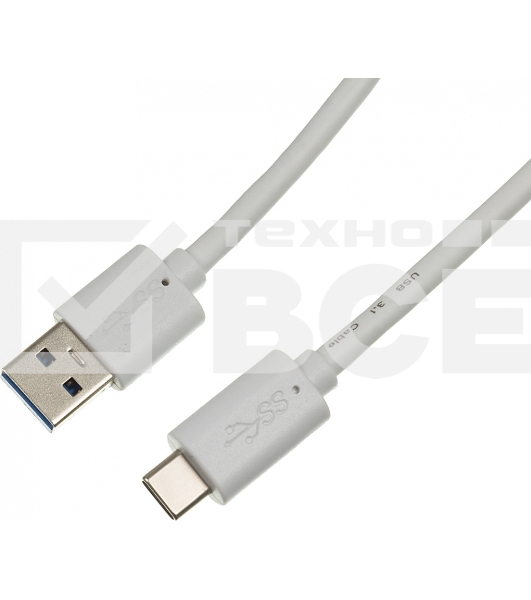 Кабель Buro BHP USB-TPC-1.8W USB 3.0 A(m) USB Type-C (m) 1.8м белый