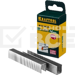 Скобы для степлера KRAFTOOL 14 мм широкие тип 140, 1000 шт