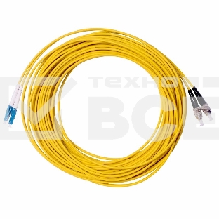 Патч-корд оптический переходной (SM), 9/125 (OS2), LC/UPC-FC/UPC, (Duplex), LSZH, 15м