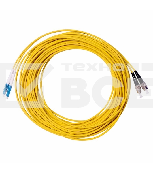 Патч-корд оптический переходной (SM), 9/125 (OS2), LC/UPC-FC/UPC, (Duplex), LSZH, 15м