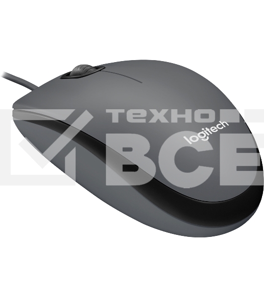 Мышь проводная Logitech M90 черный/серый, 1000 dpi, USB, кнопки - 3
