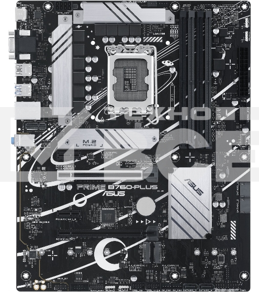 Материнская плата ASUS PRIME B760-PLUS, LGA 1700, Intel B760, 4xDDR5, 4xSATA, 3xM.2, 1xPCIe 4.0 x4, 1xPCIe 5.0 x16, 2xPCIe x1, 1xDP, 1xHDMI, 1xVGA, 2xUSB-A 3.2 Gen 2, 1xUSB-C 3.2 Gen 2x2, 1x 2.5Gb LAN, 3x3.5 мм, 7.1, ATX