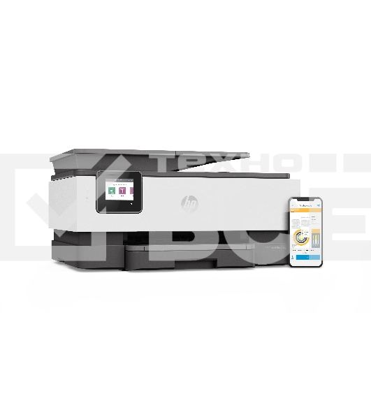 МФУ струйный HP OfficeJet 8023 (1KR64B), A4, цвтной, печ. до 20 стр/мин. (ч/б), до 10 стр/мин. (цвет), скан. до 8 стр/мин. (ч/б) 3.5 стр/мин. (цвет), 1200 x 1200 dpi, USB, RJ-45, Wi-Fi, Air Print