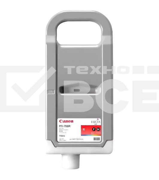 Картридж струйный Canon PFI-706 R красный для iPF8400/9400 (6687B001)