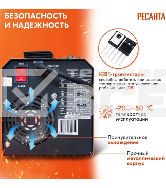 Сварочный полуавтомат САИПА-160 (MIG/MAG) Ресанта