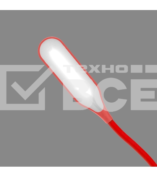 Светильник настольный Click 4Вт, LED, 4000К, диммируемый 3 ступени, заряжаемый, на прищепке, красный Rexant