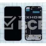 Дисплей для Apple iPhone XR в сборе с тачскрином и рамкой (AAA TFT), черный, фото4