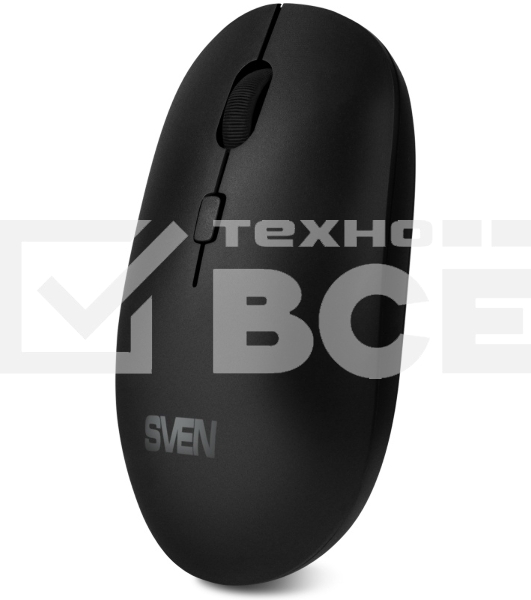 Мышь беспроводная SVEN RX-222W черный, 1800 dpi, радиоканал, Bluetooth, USB, кнопки - 4