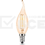 Лампа филам. Gauss Filament 5Вт цок.:E14 свеча 220B св.свеч.бел.нейт. (упак.:10шт) (104801805), фото3