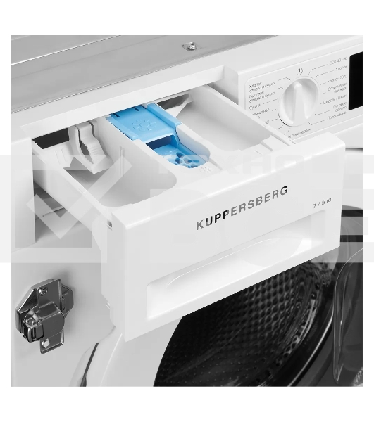 Встраиваемая стирально-сушильная машина Kuppersberg WDM 560, загрузка при стирке 7 кг, загрузка при сушке 5кг,  отжим 1400 об/мин, сенсорное управление, 15 программ, 81.9х59х54.2 см