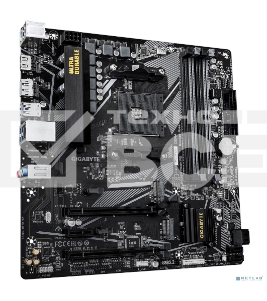 Материнская плата Gigabyte B550M DS3H R2, AM4, AMD B550, 4xDDR4, 4xSATA, 2xM.2, 1xPCIe 4.0 x16, 1xPCIe 3.0 x4, 1xPCIe 3.0 x1, 1xDP, 1xHDMI, 1x1Gb LAN, 4xUSB-A 5Gbps, 2xUSB-A 2.0, 3x3.5 мм, 7.1, mATX