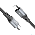 Кабель USB2.0 Hoco Type-C/Type-C, 3А, 60Вт, силиконовая оплетка, X86, 1м, черный, коробка, фото5