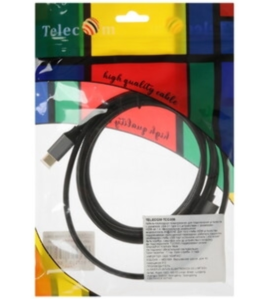 Кабель-адаптер USB3.1 Type-Cm --> HDMI A(m) 4K@60Hz, 1.8m, Telecom TCC008T-1.8M
