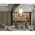 Подвесной светодиодный светильник Ambrella light LH11007 BK/FR черный/белый матовый 15W 3000K D220*350, фото3