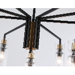 Люстра Ambrella light LH56117/9 BK/BS/CL черный/латунь/прозрачный E14*9 max 40W D765*440, фото3