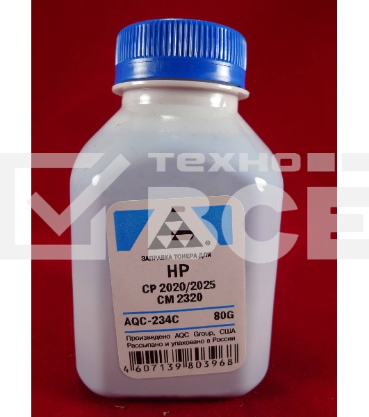 Тонер HP CP2020/2025/CM2320 Cyan, (фл.80г.) AQC фас. Россия