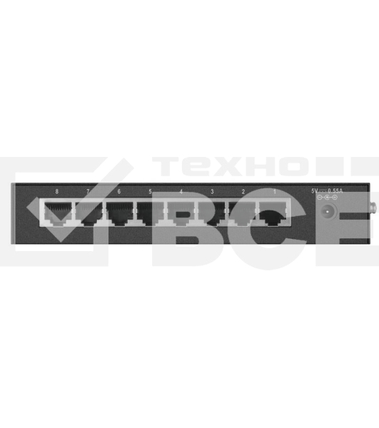 Неуправляемый коммутатор с 8 портами 10/100Base-TX D-Link DES-1008D/(K2A/K3A)RU/J1A/J2A/L2A/L2B