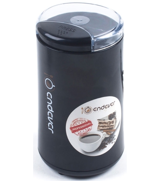 Кофемолка Endever Costa-1054, 250 Вт, 15000 об/мин, вес продукта для помола 100 гр, ABS-пластик, защита от перегрева двигателя
