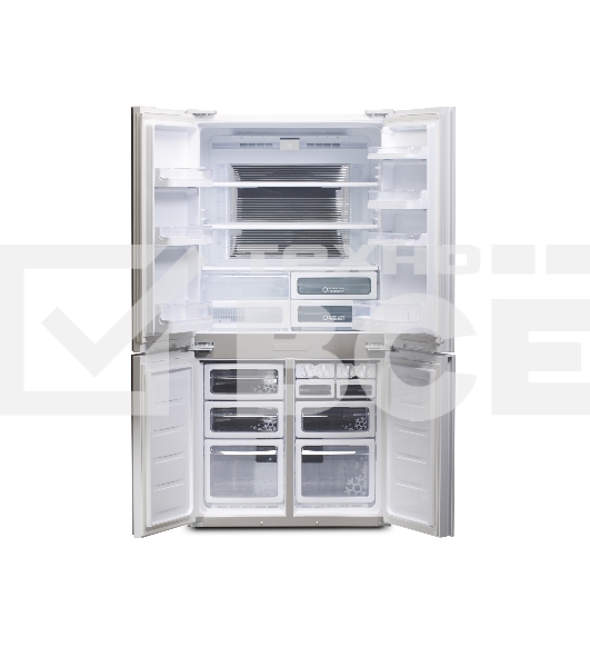 Холодильник Sharp SJ-GX98PRD темно-бордовый трёхкамерный Side by Side 394/211 л морозилка снизу