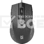 Мышь проводная Defender Optimum MB-270 черный, 1000 dpi, USB, кнопки - 3, фото 1