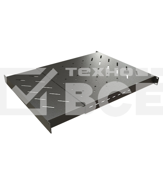 Полка стационарная Hyperline TSD3M-1U-650/1100-RAL9005 1U нагр.:150кг. 19