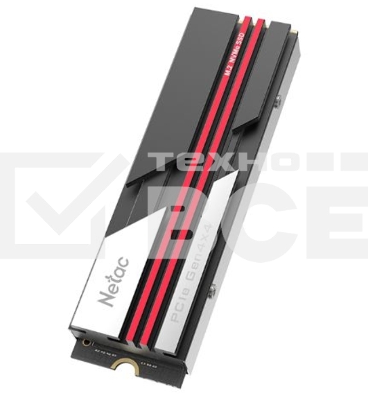 Накопитель SSD Netac NV7000, 2Tb, M.2 2280, PCIe 4.0 x4, NVMe, R/W 7200/6800, с радиатором