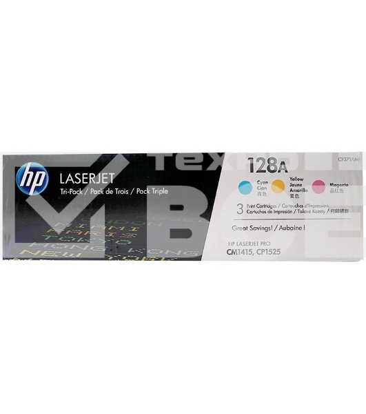 Картридж лазерный комплект HP CF371AM голубой/пурпурный/желтый для LaserJet PRO CP1525N/CP1525NW (3 х 1300)