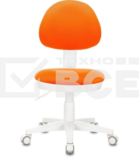 Кресло детское БЮРОКРАТ KD-3, на колесиках, ткань, оранжевый kd-3/wh/tw-96-1