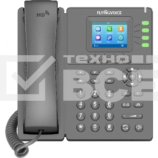 Телефон IP Flyingvoice P21P серый (упак.:1шт)