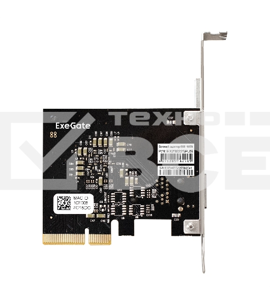 Сетевой адаптер ExeGate EXE-107S (PCI-E x4 v3.0, 1xRJ45, UTP 100Mbps/1000Mbps/2.5Gbps/10Gbps Marvell AQC107S)