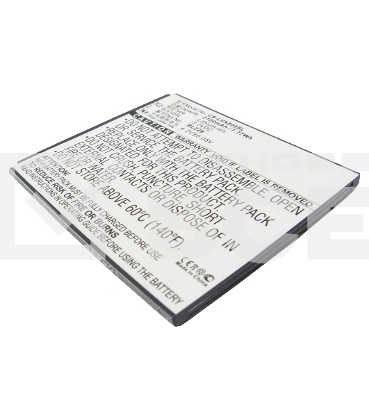 Аккумулятор CameronSinoCS-LVA808SL BL229 для Lenovo A806/A806T/A8 3.7V / 2100mAh / 7.77Wh