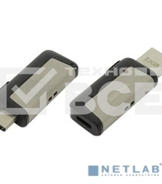 Флеш диск Sandisk 32Gb Ultra Dual SDDDC2-032G-G46 USB3.0 серый/узор