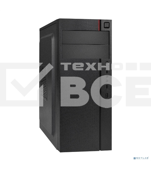 Компьютерный корпус Miditower ExeGate AA-440-AA350 (ATX, AA350 8 см, 2*USB, аудио)
