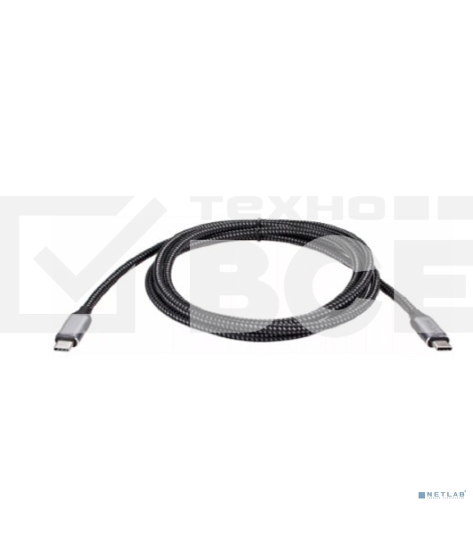 Кабель VCOM USB3.2 Gen2X2, CM->CM, 20Gbs, 100WT, 4KX60Hz, All shell, 1.8m