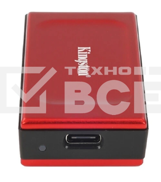 Твердотельный накопитель Kingston External SSD XS1000, 2000GB, Type-C/A, USB 3.2 Gen 2, R/W 1050/1000MB/s, 70x33x14mm, 29g., Red (5 лет)