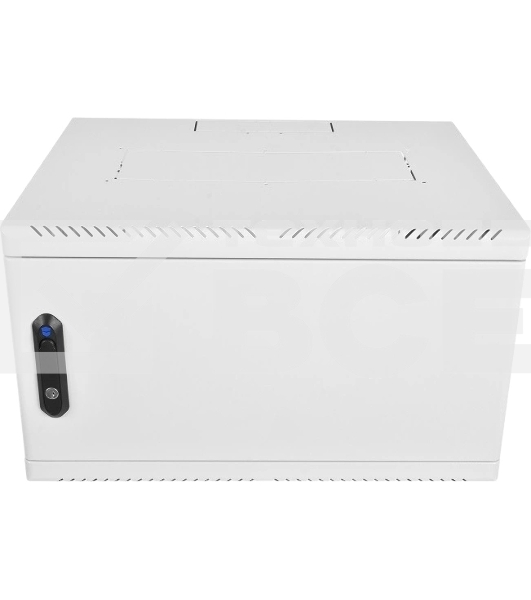 Шкаф коммутационный ЦМО (ШРН-6.500.1-9005) настенный 6U 600x500мм пер.дв.стекл 200кг серый 470мм 180град.