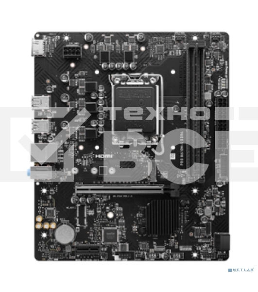 Материнская плата MSI PRO H610M-S DDR4, LGA 1700, Intel H610, 2xDDR4, 2xSATA, 1xM.2, 1xPCIe 4.0 x16, 1xPCIe 3.0 x1, 1xHDMI, 1x1Gb LAN, 4xUSB 2.0, 2xUSB 3.2 Gen 1, 3x3.5 мм, 7.1, Micro-ATX