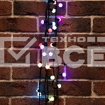 Гирлянда светодиодная Neon-night Мультишарики Ø17,5мм 10м 100 LED RGb черный ПВХ IP65 медленная смена цвета 230В нужен блок 303-500, фото 1