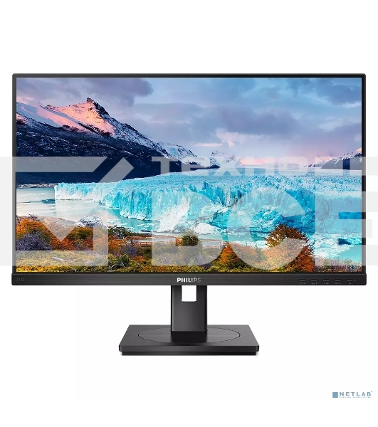 Монитор 23.8' PHILIPS 243S1/00 Black с поворотом экрана (IPS, 1920x1080, 75Hz, 4 ms, 178°/178°, 250 cd/m, 50M:1