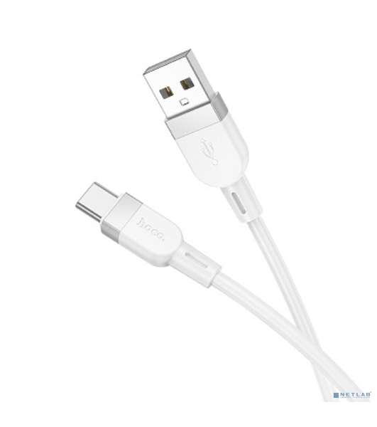 Дата-кабель USB 3.0A 60W для Type-C Type-C Hoco X109 силикон 1м (White)