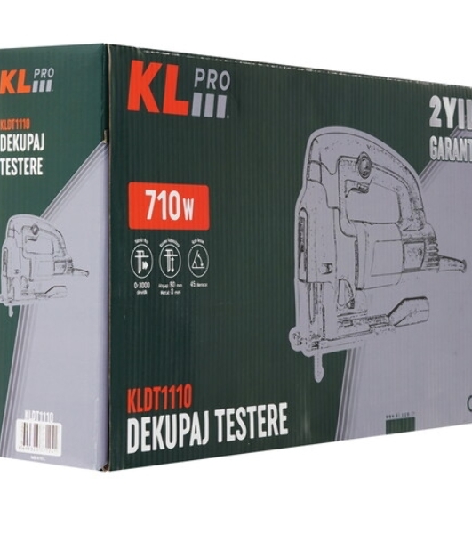 Лобзик электрический профессиональный KLPRO KLDT1110 (сеть, 710 Вт,0-3000 об/мин, направляющий лазер)