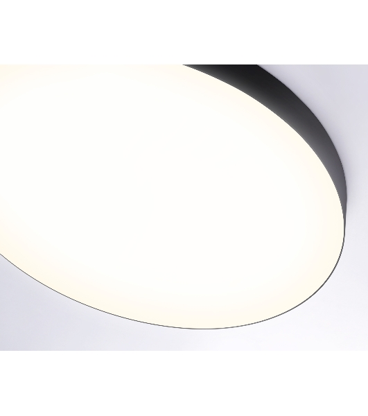 Потолочный светодиодный светильник Ambrella light FV5537 BK черный LED 90W 3000K D600*58 (Без ПДУ)