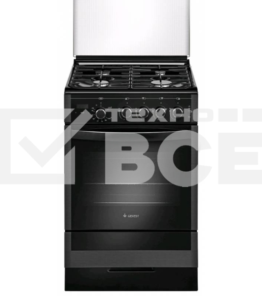 Плита газовая Gefest ПГ 5300-03 0046 черный, конфорок 4 шт, духовка 52 л, 50 см x 85 см x 58.5 см