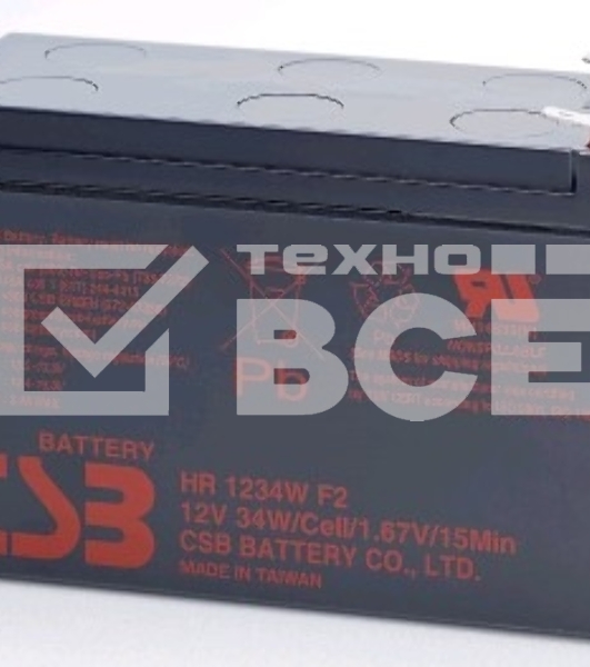 Батарея CSB HR 1234W (12V, 9Ah) клеммы F2
