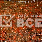 Гирлянда 'Светодиодный Дождь' 2х3м, постоянное свечение, прозрачный провод, 230 В, диоды КРАСНЫЕ, 448 LED, фото2