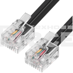 Телефонный шнур Greenconnect удлинитель для аппарата  2.0m GCR-TP6P4C2-2.0m, 6P4C (джек 6p4c - jack 6p4c) черный Greenconnect Телефонный шнур удлинитель для аппарата  2.0m GCR-TP6P4C2-2.0m, 6P4C (джек 6p4c - jack 6p4c) черный
